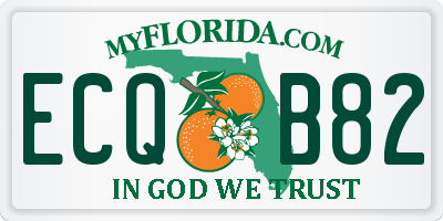 FL license plate ECQB82