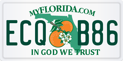 FL license plate ECQB86