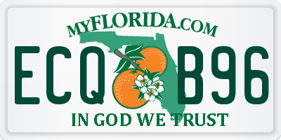 FL license plate ECQB96