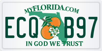 FL license plate ECQB97