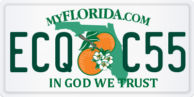FL license plate ECQC55