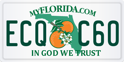 FL license plate ECQC60
