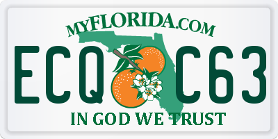 FL license plate ECQC63