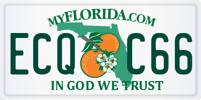 FL license plate ECQC66