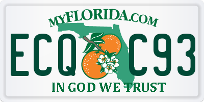 FL license plate ECQC93
