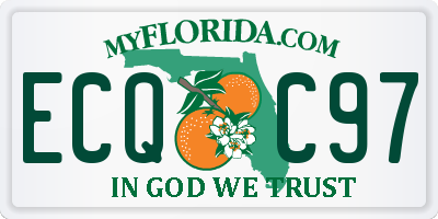 FL license plate ECQC97