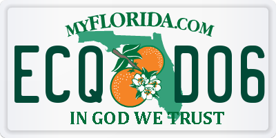 FL license plate ECQD06