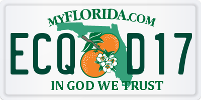FL license plate ECQD17