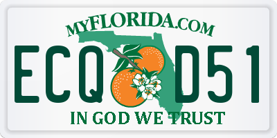 FL license plate ECQD51