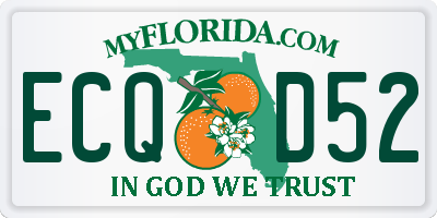 FL license plate ECQD52