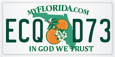 FL license plate ECQD73