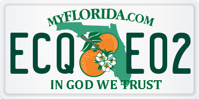 FL license plate ECQE02