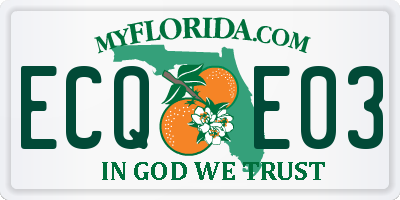 FL license plate ECQE03