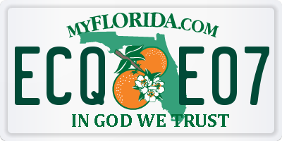 FL license plate ECQE07