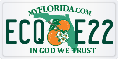 FL license plate ECQE22