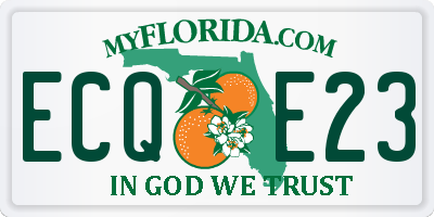 FL license plate ECQE23