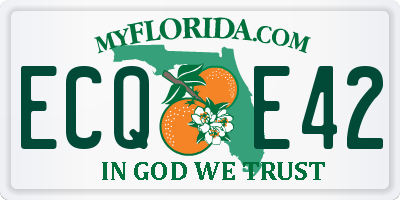 FL license plate ECQE42