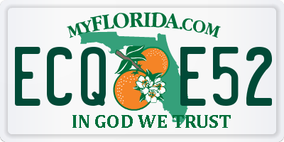 FL license plate ECQE52
