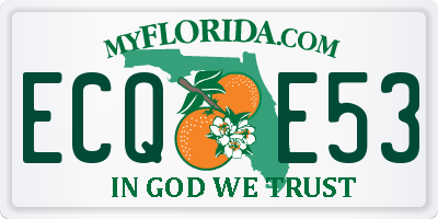 FL license plate ECQE53