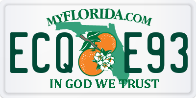 FL license plate ECQE93