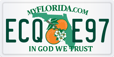 FL license plate ECQE97