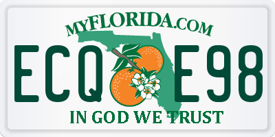 FL license plate ECQE98