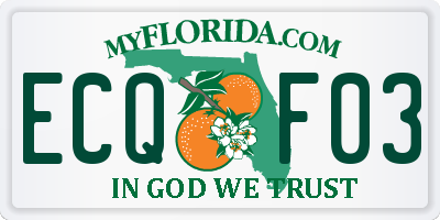 FL license plate ECQF03