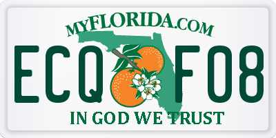 FL license plate ECQF08