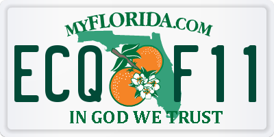 FL license plate ECQF11