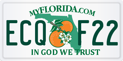FL license plate ECQF22