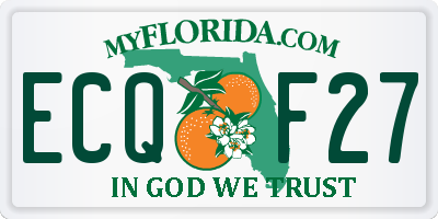 FL license plate ECQF27