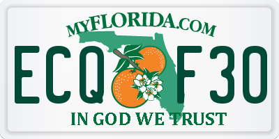 FL license plate ECQF30