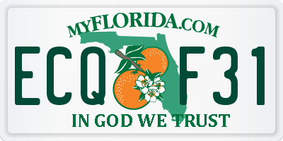FL license plate ECQF31