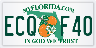 FL license plate ECQF40
