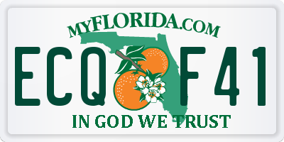 FL license plate ECQF41