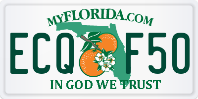 FL license plate ECQF50