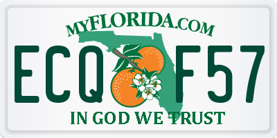 FL license plate ECQF57