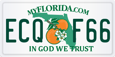 FL license plate ECQF66