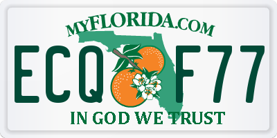 FL license plate ECQF77