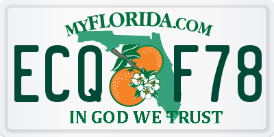 FL license plate ECQF78