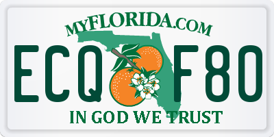 FL license plate ECQF80
