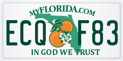 FL license plate ECQF83