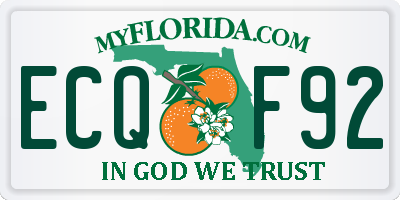 FL license plate ECQF92