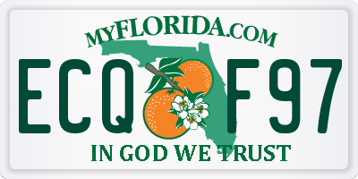 FL license plate ECQF97