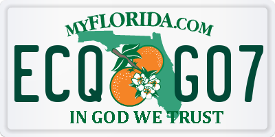 FL license plate ECQG07