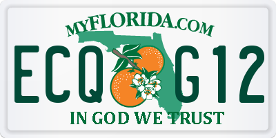 FL license plate ECQG12