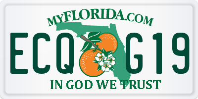 FL license plate ECQG19