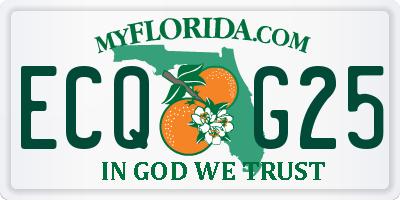 FL license plate ECQG25