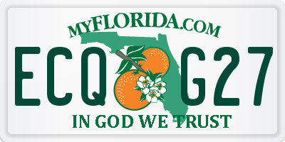 FL license plate ECQG27