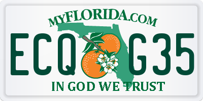 FL license plate ECQG35